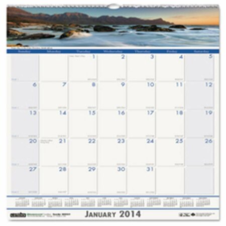 HOUSE OF DOOLITTLE Coastlines Monthly Wall Calendar HO300453